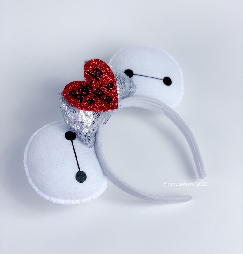 Mickey Ears Baymax inspired Mickey Mouse Ears Headband Tsum Etsy