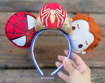 ミッキーの耳 マーベル スパイダーマン ピーター・パーカー ノー・ウェイ・ホーム ミッキーマウスの耳 ヘッドバンド アベンジャーズ キャンパス ツムツム ウフフィ ディズニー