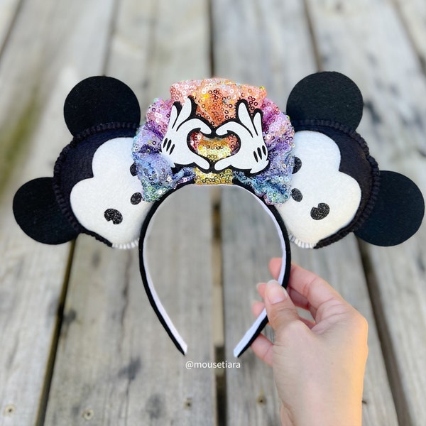 Pride Parade Retro Classic Rainbow Mickey Ears Minnie ear Headband Tsum Tsum Ufufy Disney LGBTQ Gay Queer Unisex Dreaming in Color