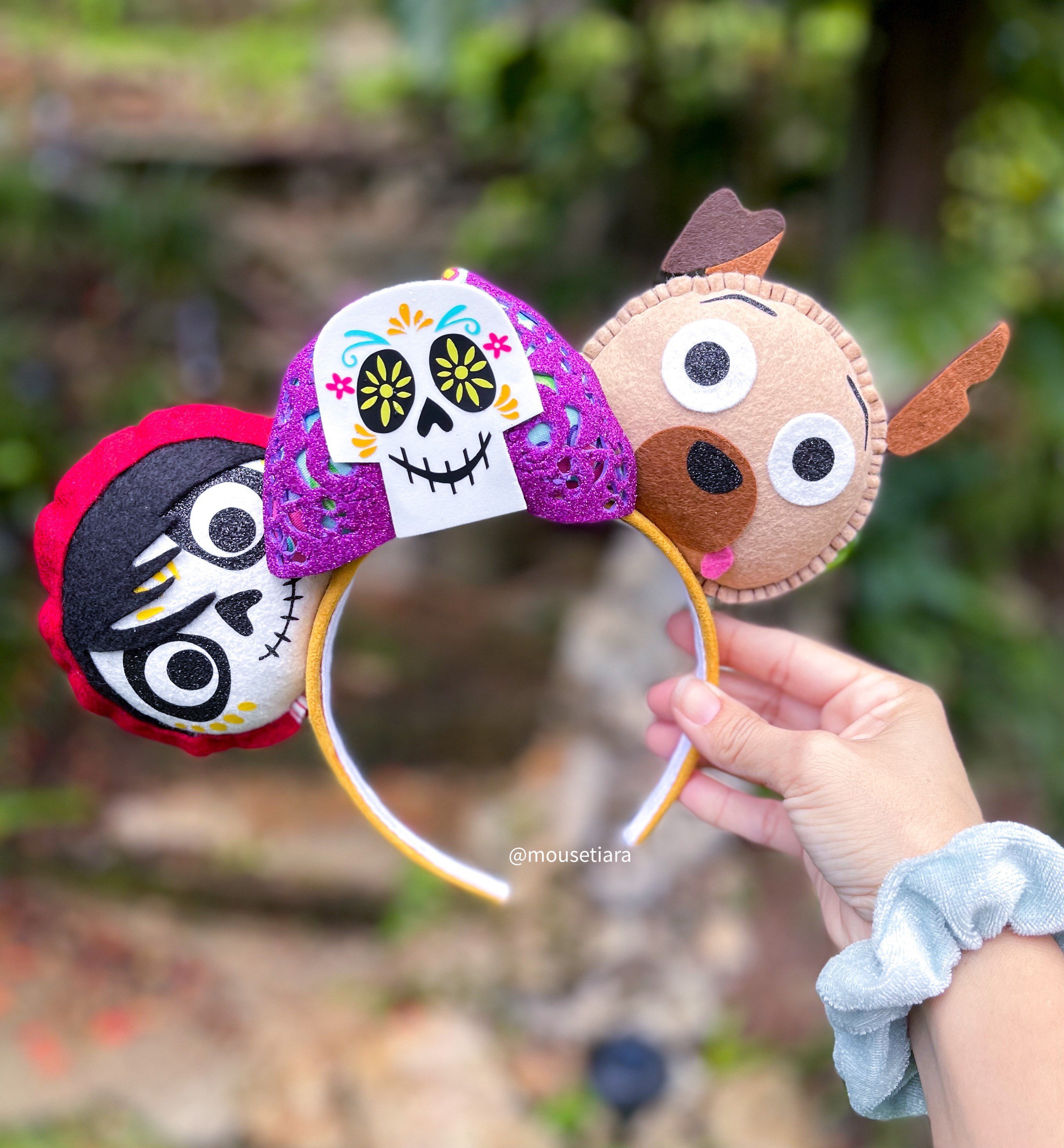 Disney Parks Pixar Coco Floral Sugar Skull Minnie Mouse Ears Headband New Disney and Pixar Coco Ear Headband on Disney Store  main image 4