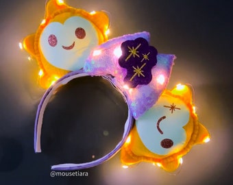 Wishing Star Disney Wish Asha  Ears light up Mickey Minnie lit up Mouse Ears Headband Glow in the Dark.