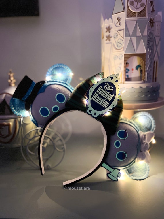 Disney Ears Light up Mickey Ears Haunted Mansion Hat Box  display picture 2