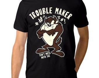 Tasmanian Devil Taz Trouble Maker T-shirt, herr- och damstorlekar