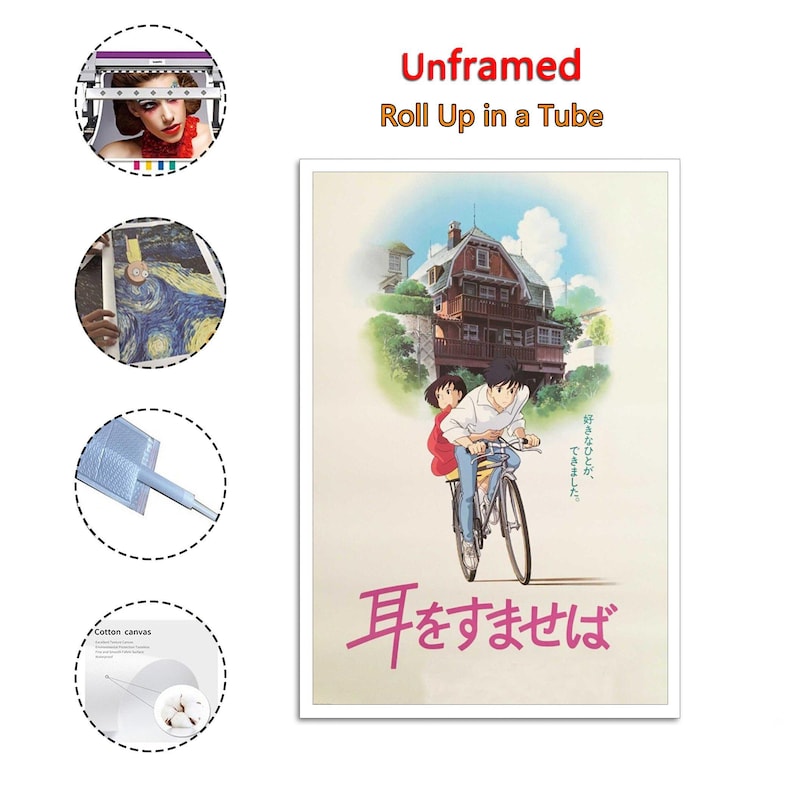 Whisper of The Heart Movie Canvas Print: Studio Ghibli Wall Art Poster image 3