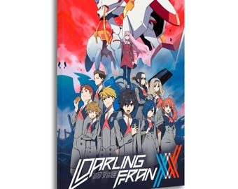 Darling in The Franxx Anime Canvas Print Wall Art Poster, Living Room Decor