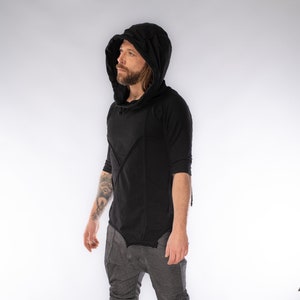 Stretch COTTON ASYMMETRIC HOODIE – Unisex Comfort Colors Hoodie Available In Different Sizes