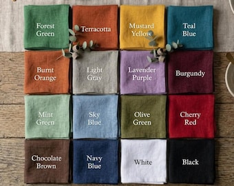 Ensemble de serviettes de table en coton bio de différentes couleurs pour mariage en vrac