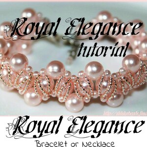 Royal Elegance Beading Pattern, Glass Pearl Bracelet or Necklace (PDF Tutorial)