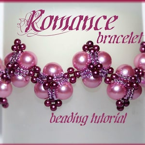Romance pearl bracelet Beading Pattern PDF bracelet or necklace beading pattern tutorial technique