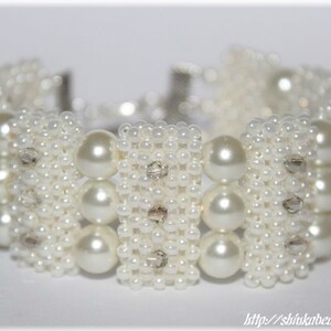 Elegant Pearl Bracelet, Beading Pattern PDF, Bracelet ,beading Pattern ...