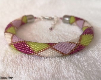 Multicolor bracelet, Harlequin rhombus bracelet, braccialetto colorato, pulsera de colores, bracelet coloré, statement bracelet