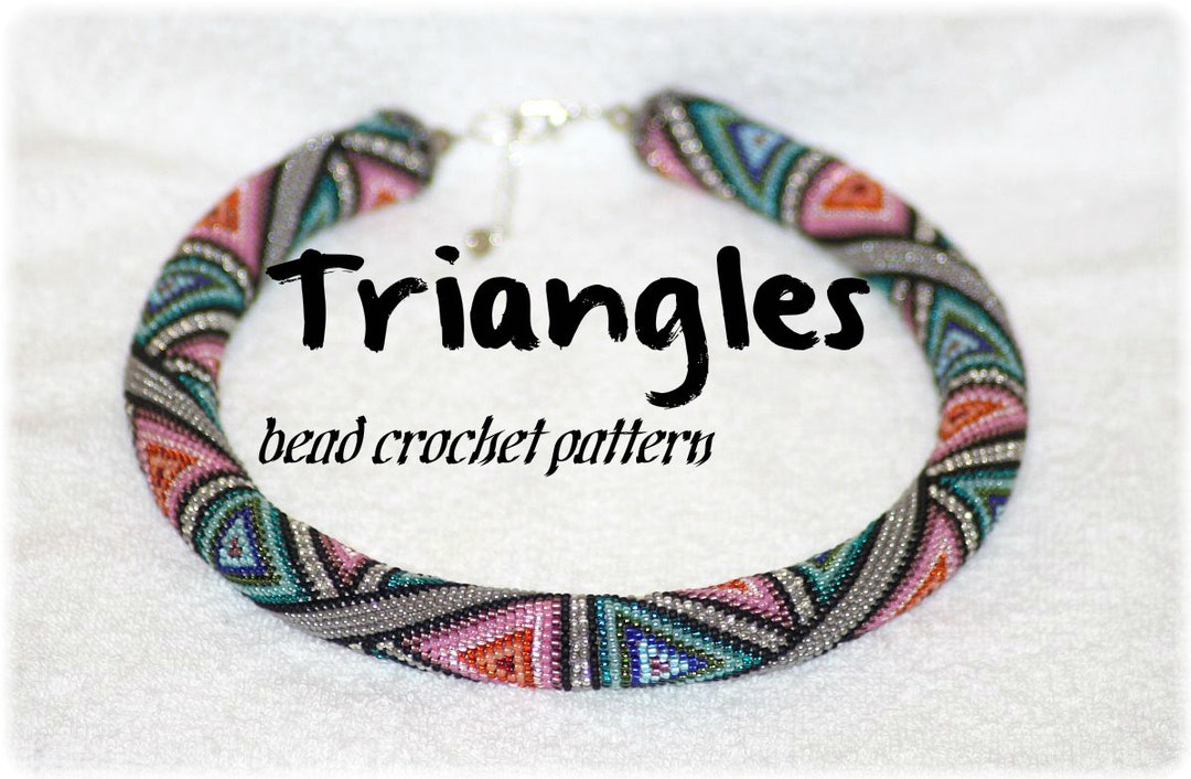Triangles Colorful Geometric Bead Crochet Rope Pdf Pattern - Etsy
