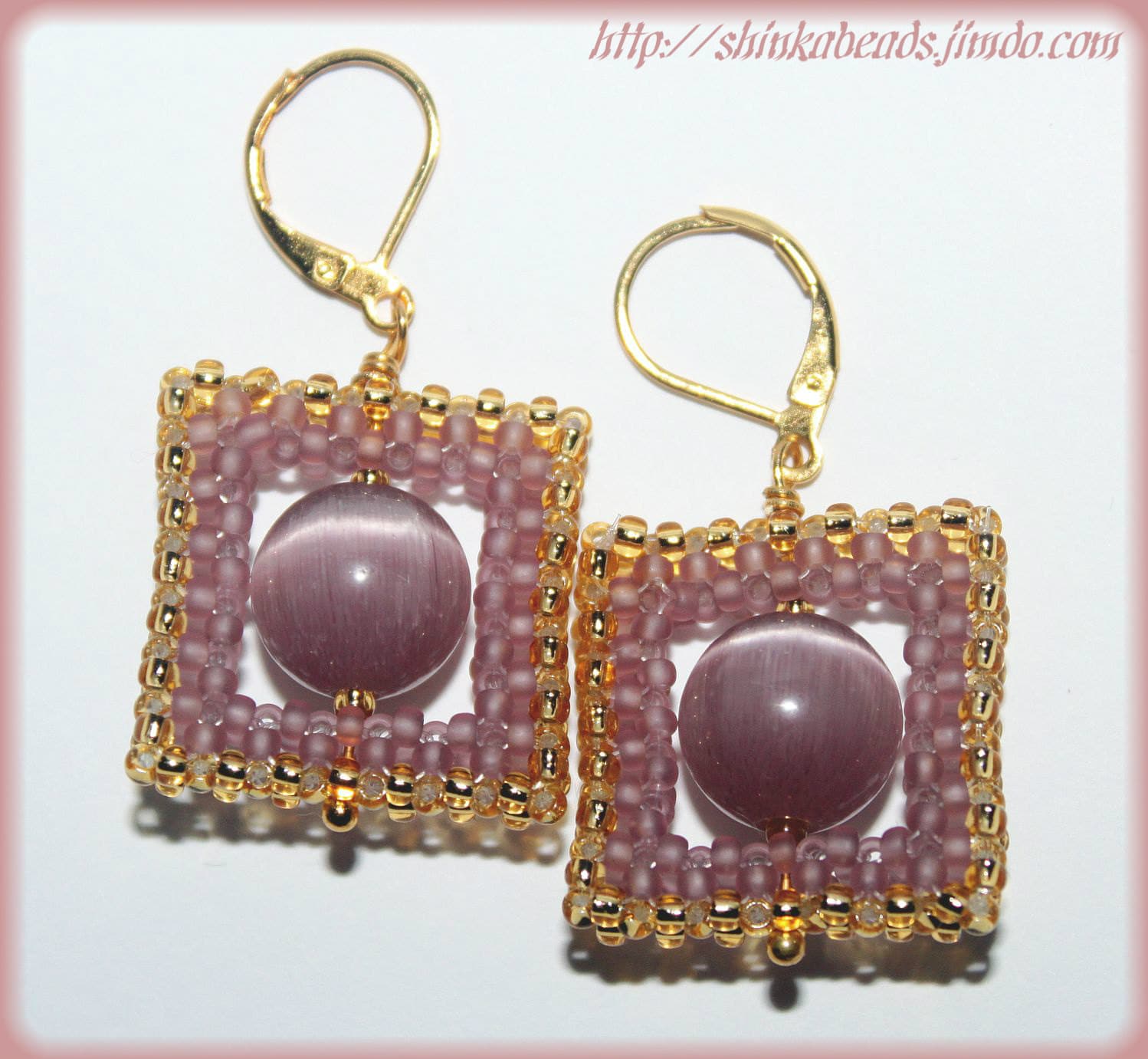 Beading Pattern Earrings Tutorial Instructions Glamour Style Beawoven