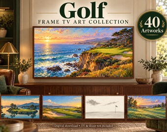 40 obras de arte de campos de golf para televisores Samsung Frame, descarga digital (4K)