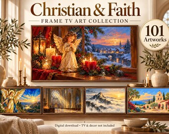 Paquete de 101 imágenes cristianas para televisión: Jesús, Natividad, Iglesia (Descarga digital)