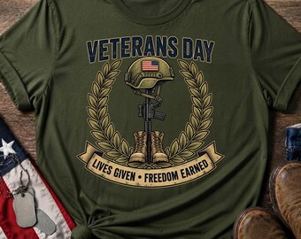 Diseño conmemorativo del Día de los Veteranos, Cruz de Campo de Batalla, Corona de Laurel (Descarga digital)