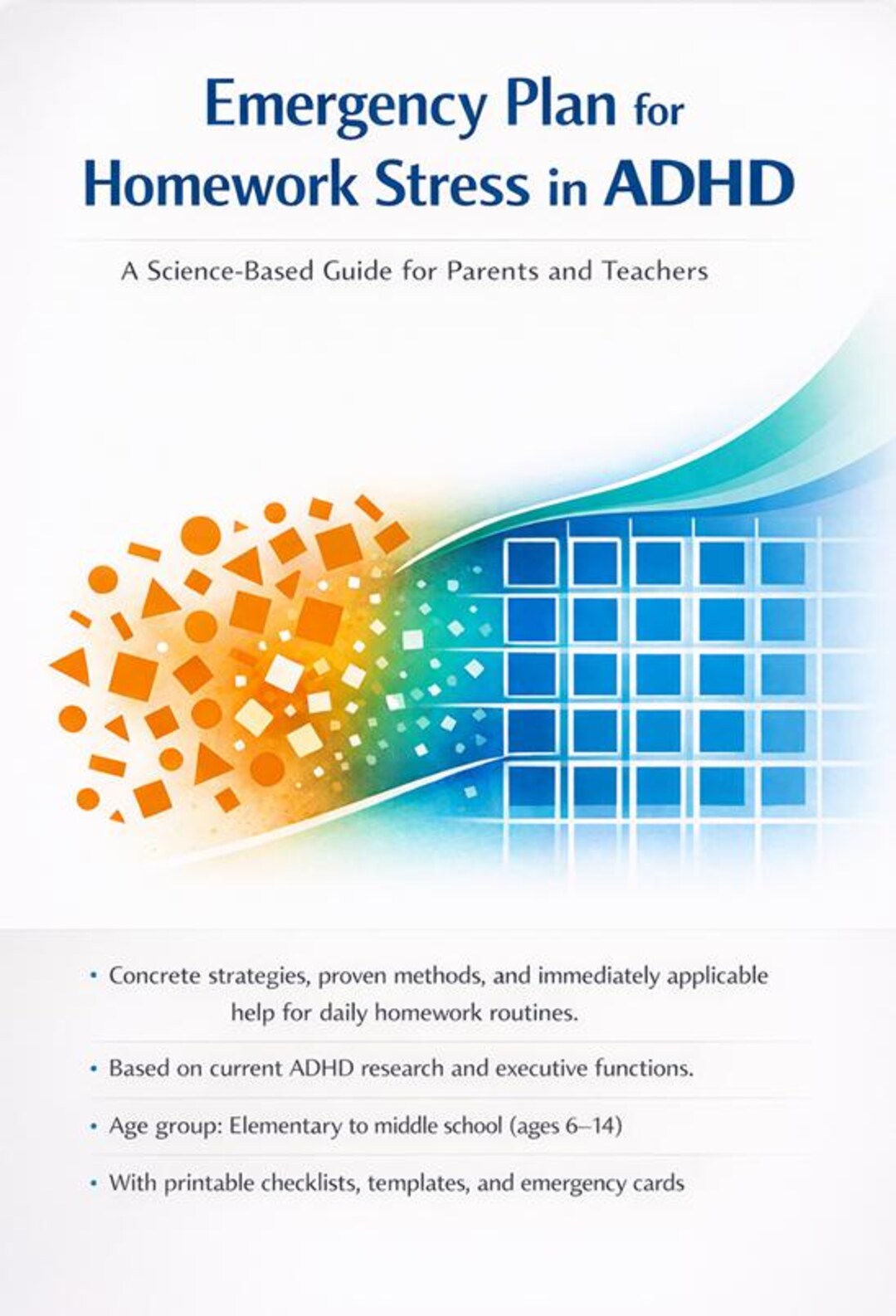 ADHD Homework Emergency Plan - Executive Function Crisis Strategies ...
