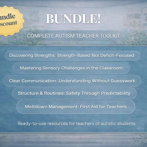 Complete Autism Teacher Toolkit Bundle - 5 Guides Classroom Management Sensory Communication - Special Education Elementary Resources PDF