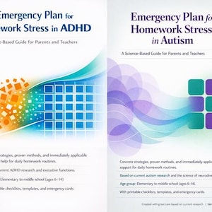Homework Emergency Bundle Autism ADHD - Complete Crisis Strategies Parent Teacher Guide - PDF Download