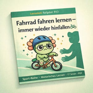 Los niños aprenden a montar en bicicleta: cuento para leer en voz alta + guía n.º 43 en PDF | Caerse y levantarse | Serie deportiva de Lernolotl