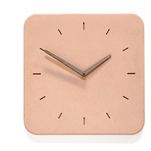 Wallclock de color de albaricoque de hormigón 30x30cm | Etsy