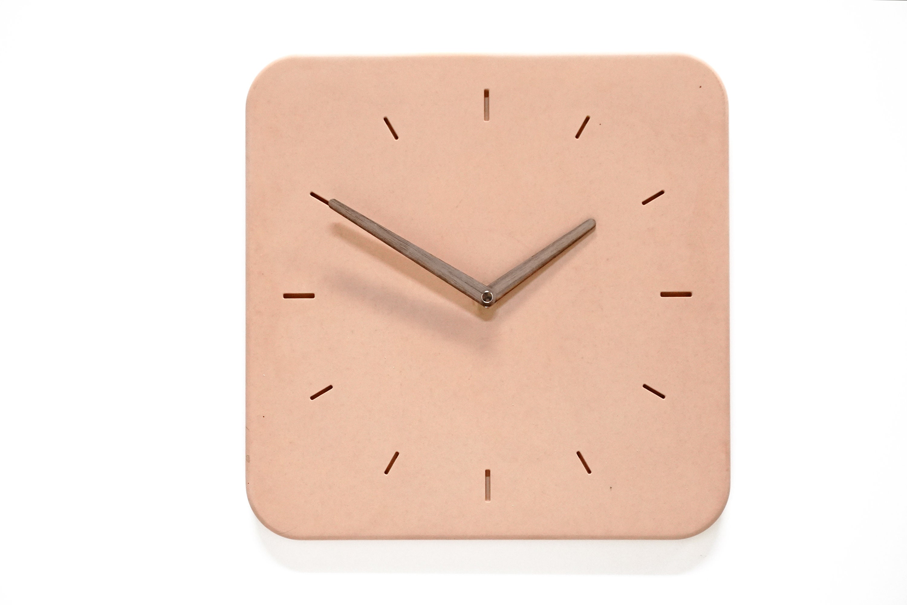 Wallclock de color de albaricoque de hormigón 30x30cm | Etsy