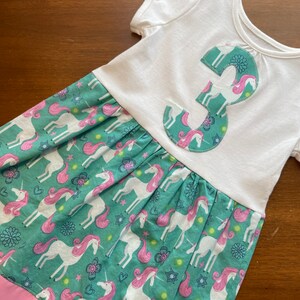 Unicorn Girls Dress -Size 3T - Ready To Ship - Unicorn Dress - Gift For Girls - Birthday Unicorn Dress - Unicorn Outfit - Christmas Gift