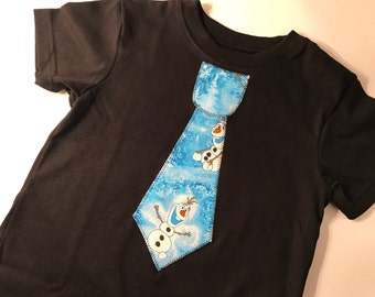 Boys Olaf Shirt - Necktie Shirt - Disney Parks - 1st Birthday
