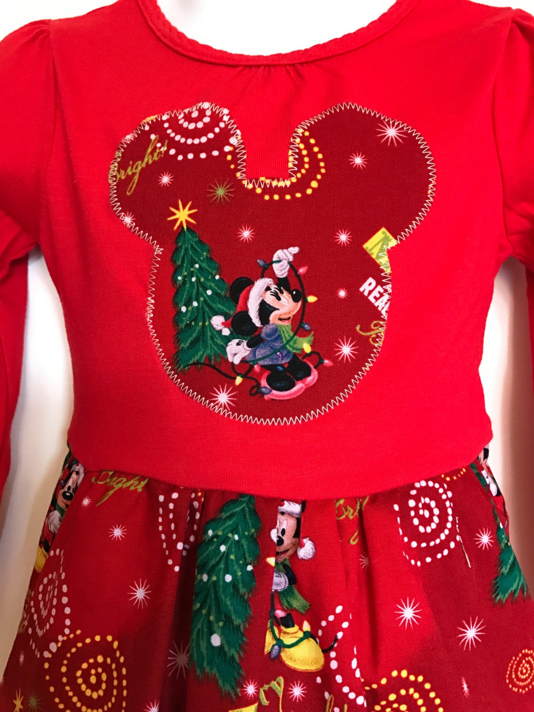 Girls Disney Christmas Dress Mickey Christmas Dress Minnie Etsy