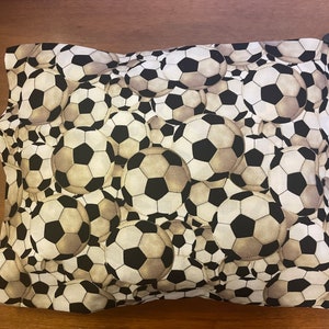Soccer Travel Pillowcase: Novelty Sports Print, Gift for Kids