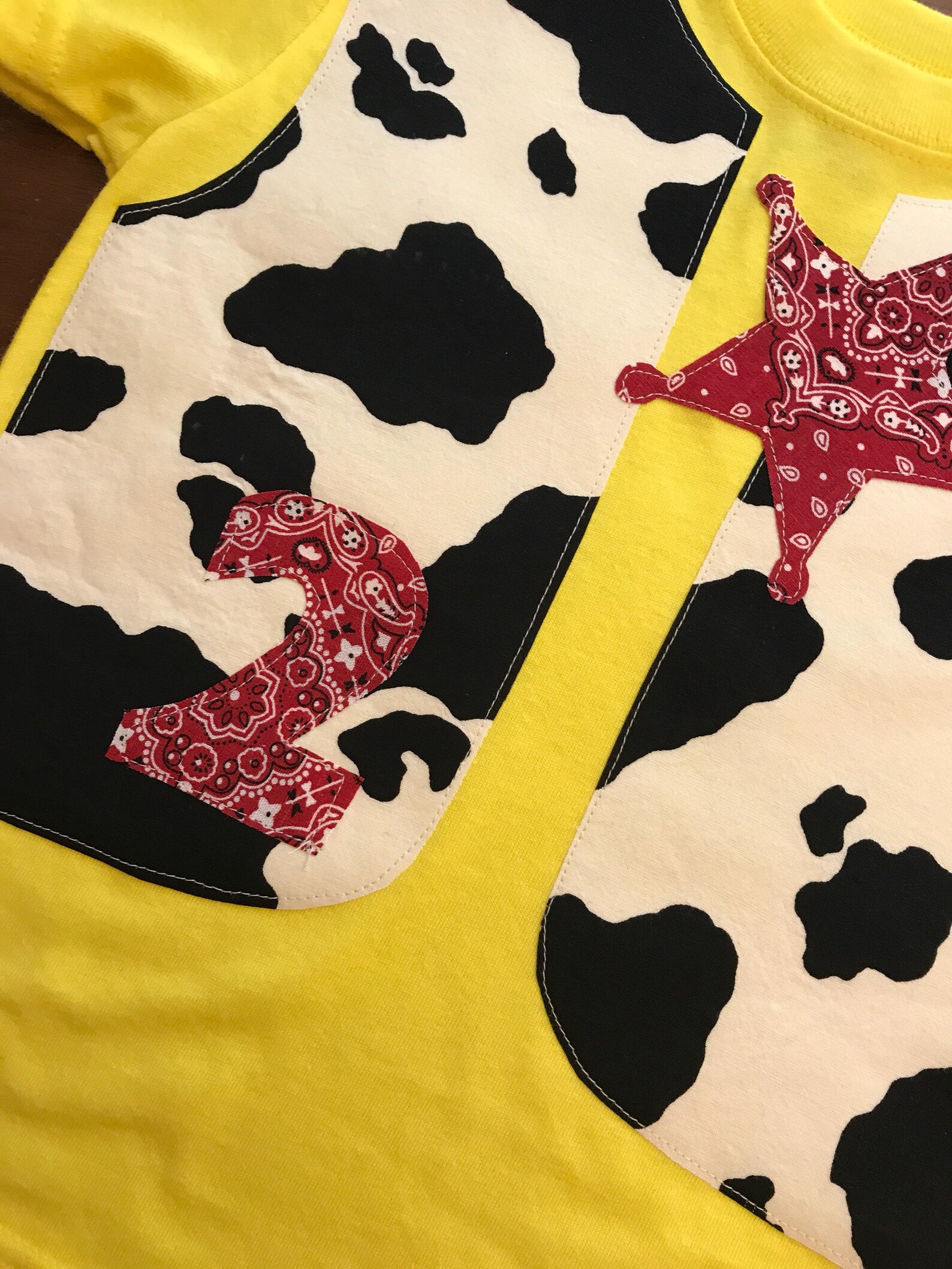 yellow and red woody shirt