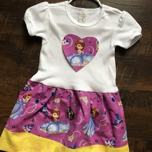 Disney Sofia the First Dress - Disney Dress - Sofia Knit Dress - Disney Sofia Birthday Dress - Princess Outfit - Gift For Girls