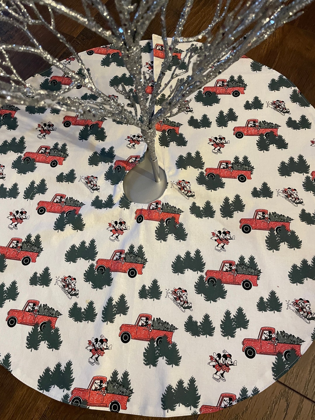 Disney Christmas Tree Skirt Holiday Decor Santa Tree Skirt Etsy