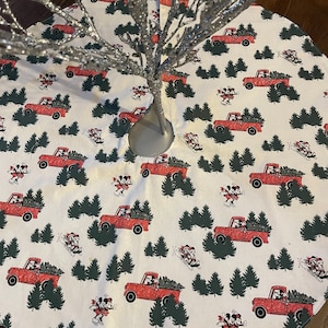 Disney Christmas Tree Skirt  - Holiday Decor - Santa Tree Skirt - Christmas Photo Prop - Christmas Decoration - Mickey Mouse Tree Skirt