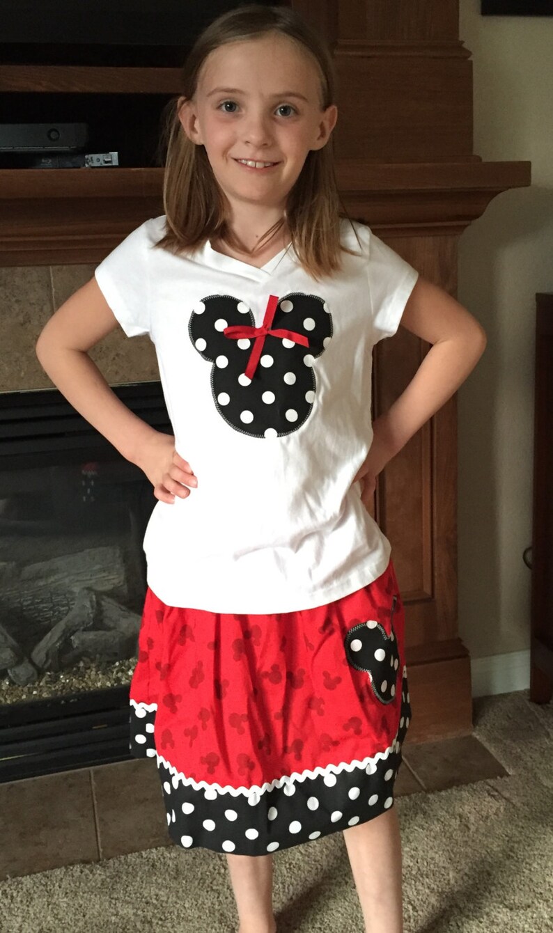 minnie mouse black skirt