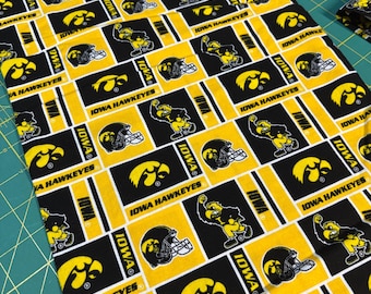 Iowa Hawkeyes Fabric: Licensed Cotton Craft Fabric By The Yard
