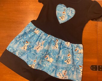 Frozen Olaf Dress- Disney Dress - Tee Shirt Dress - Olaf Knit Dress - Frozen Birthday Dress - Disney Parks - Disney Outfit - Olaf Skirt