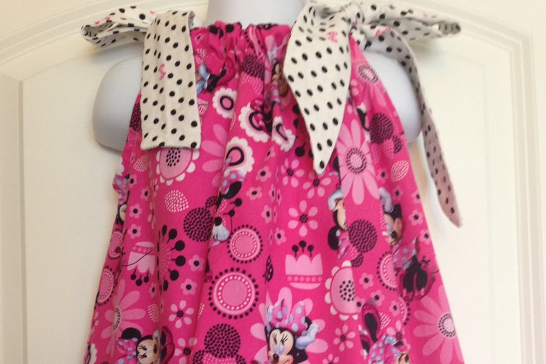 Mickey Minnie Birthday Party Outfit Disney Pillowcase Style Dress Minnie Mouse Dress Pillowcase Dress