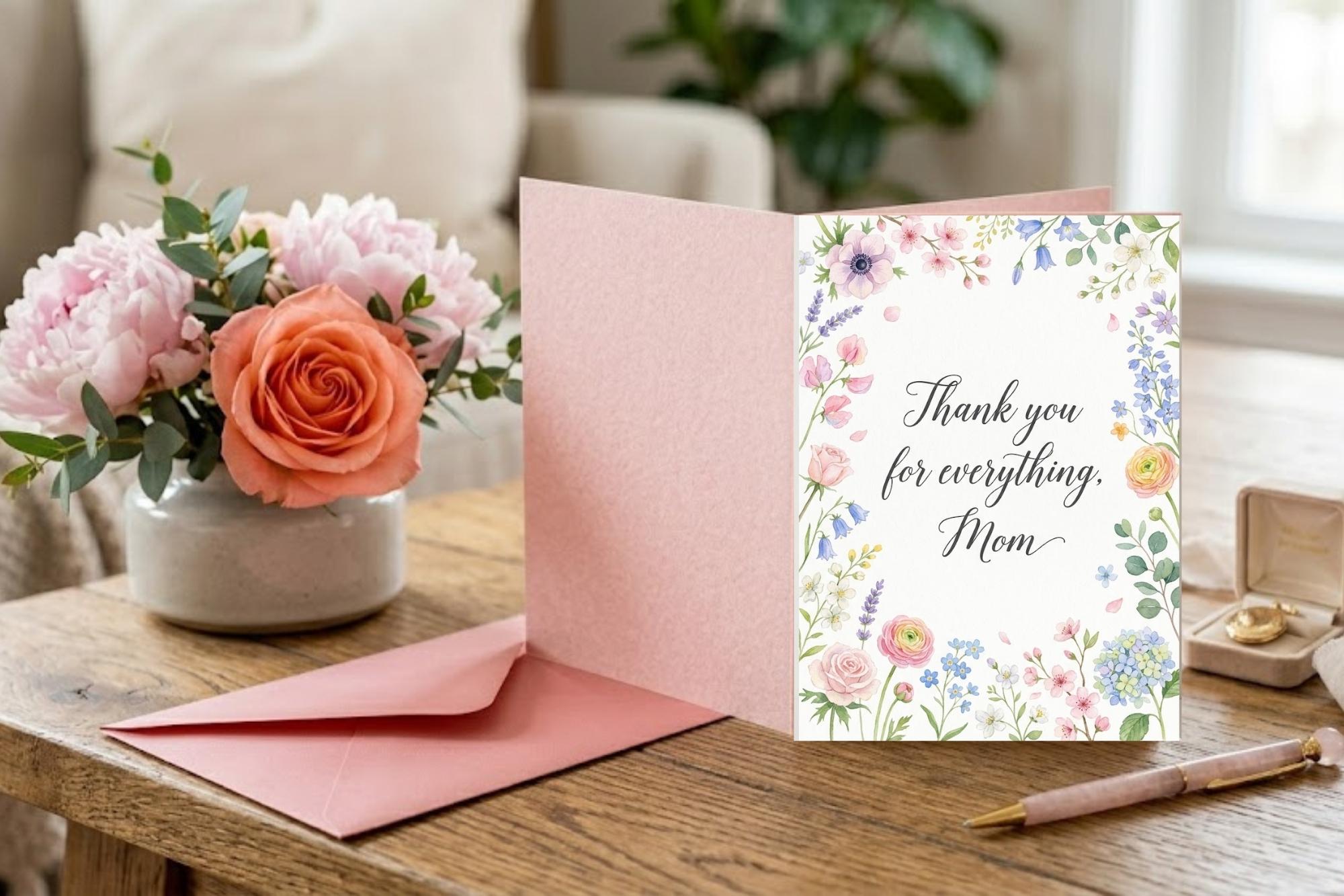 Printable Mother's Day Card, Mom Card Instant Download, 5x7 & A6 ...