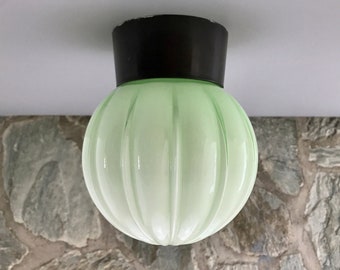 Pastel Green Art Deco Sea Anemone Flush Mount | Wall Light | Sconce | Ceiling Light no. 04