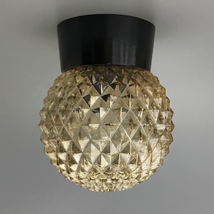 Mid-century Diamond Cut Flush Mount | Wall Light | Sconce | Ceiling Light no. 52