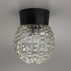 Mid-century Diamond Cut Flush Mount | Wall Light | Sconce | Ceiling Light no. 52