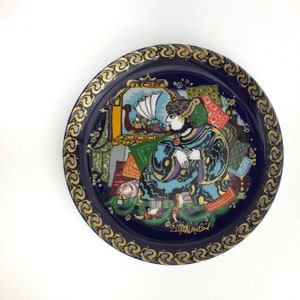 Sinbad the Sailor, in Baghdad, One Thousand and One Nights, theme 4, Rosenthal, Germany, collectible plate, by Björn Winblaad,