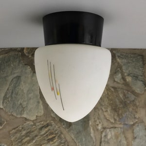 Mid-century Hand Painted Flush Mount | Wall Light | Sconce | Ceiling Light no. 27