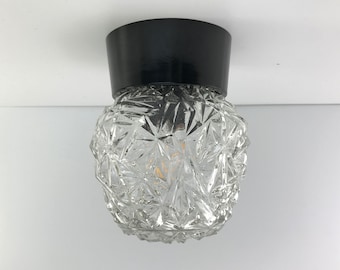 Mid-century Diamond Cut Flush Mount | Wall Light | Sconce | Ceiling Light no. 72