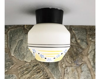 Mid-century Hand Painted Flush Mount | Wall Light | Sconce | Ceiling Light no. 41