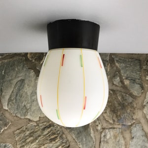 Mid-century Hand Painted Flush Mount | Wall Light | Sconce | Ceiling Light no. 34
