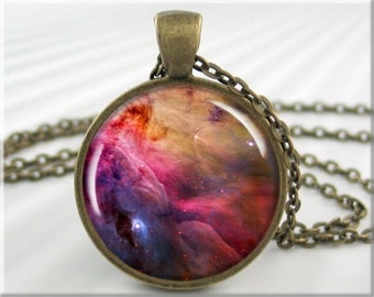 Nebula Space Necklace, Resin Charm, Hubble Image Charm, Orion Nebula Pendant, Orion Constellation, Space Geek Gift, Space Telescope 696RB