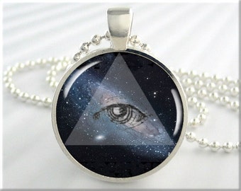 Eye Of Providence Photo Pendant, Andromeda Galaxy Hubble Picture Charm Space Gift 513RS