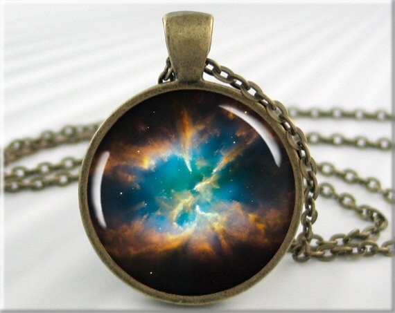 Hubble Nebula Pendant Space Charm NGC 2818 Planetary Space